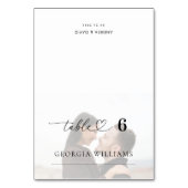 Faded Foto Hart Bruiloft bewerkbare gastnaam Kaart (Voorkant)