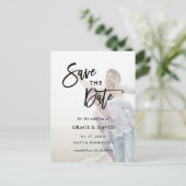 Faded fotobruiloft sparen de datum briefkaart (Staand voorkant)