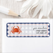 Faded Gingham Crab Etiket (Insitu)