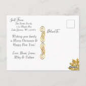 Faded Gold-Kaart voor kerstmis foto's Briefkaart (Achterkant)