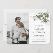Faded Greenery Eucalyptus Save the Date (Voorkant)