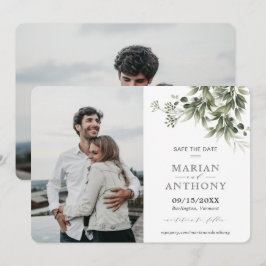 Faded Greenery Eucalyptus Save the Date