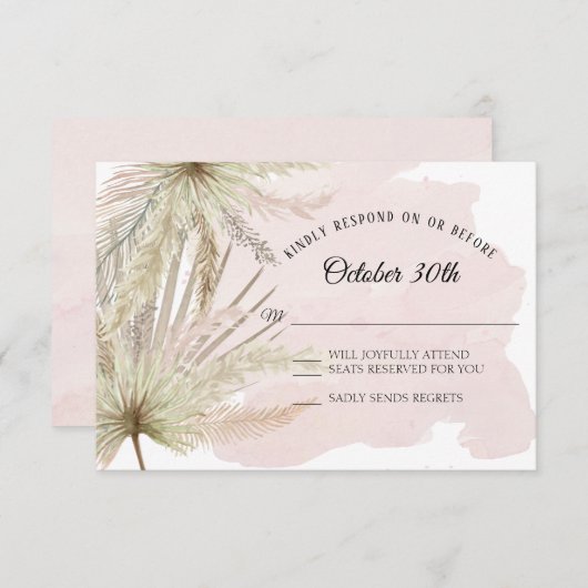 Faded Greenery Tropical Beach Boho Oerwoud Earthy Kaart (Voorkant / Achterkant)