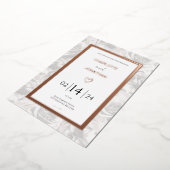 Faded Grijze Rozen - Aangepast huwelijksgoud Folie Uitnodiging (Gedraaid)