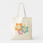 Faded Hawaiian Flowers Canvas tas (Achterkant)