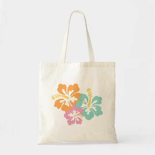 Faded Hawaiian Flowers Canvas tas (Voorkant)