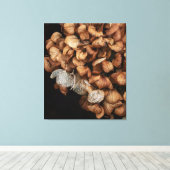 Faded hydrangea canvas afdruk (Insitu (Houten vloer))