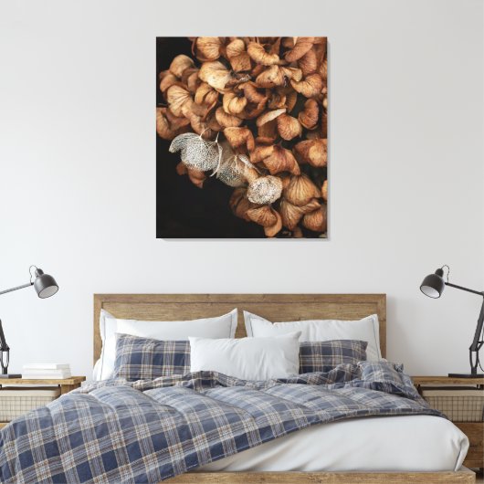 Faded hydrangea canvas afdruk (Insitu (Slaapkamer))