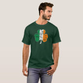 Faded Ierse vlag Shamrock T-shirt (groen) (Voorkant volledig)