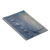 Faded Jeans/Denim Fabric Notitieboek (Rechterzijde)