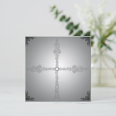 Faded Keltische Kruisgoddelijke Uitnodiging (Staand voorkant)