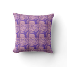 Faded lavender Hummingbird Pillow