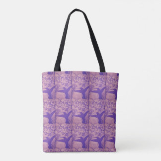Faded lavender Hummingbird Tanktop Tote Bag