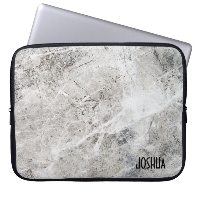 Faded marble Stone Laptop Sleeve (Voorkant)