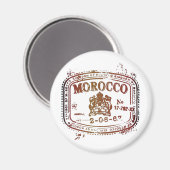 Faded Marokkaanse stempel Magneet (Voorkant / Achterkant)