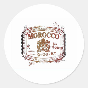 Faded Marokkaanse stempel Ronde Sticker