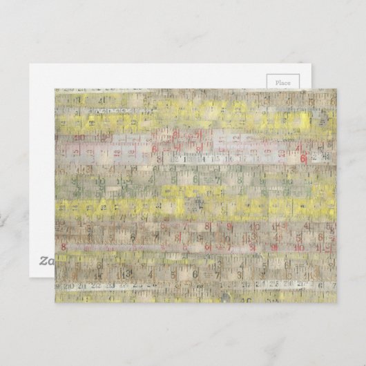 Faded meting tapeachtergrond briefkaart (Voorkant / Achterkant)