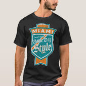 Faded Miami Beer Label T-Shirt - Miami-Dade County (Voorkant)