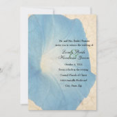 Faded Morning Glory Parchment Wedding Invitation Kaart (Voorkant)