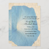 Faded Morning Glory Parchment Wedding Invitation Kaart (Voorkant / Achterkant)