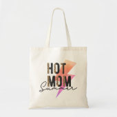 Faded Neon Leopard Hot Mama Summer Retro Beach Fun Tote Bag (Voorkant)