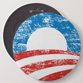 Faded Obama Logo Ronde Button 6,0 Cm (Voorkant /achterkant)