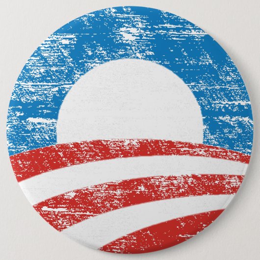 Faded Obama Logo Ronde Button 6,0 Cm (Voorkant)