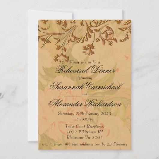 Faded pinda's en gouden bruiloft kaart (Voorkant)