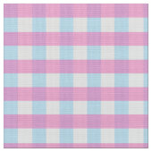 Faded Pink Blue Gingham Stof (Close Up)