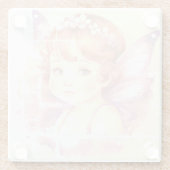 Faded Purple little Fairy Glazen Onderzetter (Achterkant)