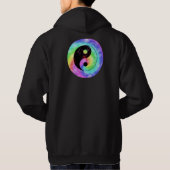Faded regenboog Yin Yang Hoodie (backprint) (Achterkant)