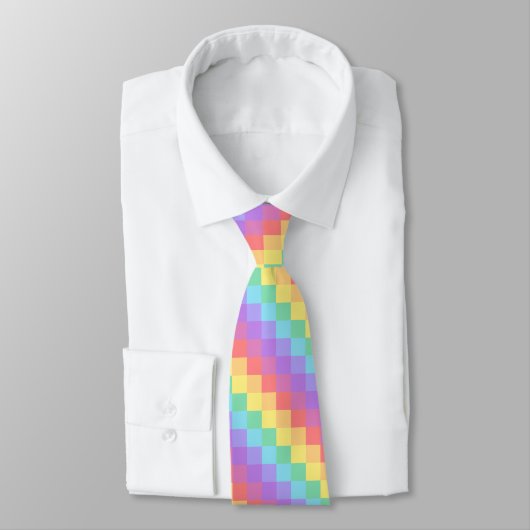 Faded regenboogdiagonaal klankbord LGBT Pride Stropdas (Gebonden)