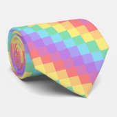 Faded regenboogdiagonaal klankbord LGBT Pride Stropdas (Opgerold)