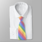 Faded regenboogvlag Diagonale streep LGBT Pride Stropdas (Gebonden)
