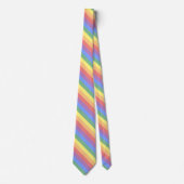 Faded regenboogvlag Diagonale streep LGBT Pride Stropdas (Voorkant)