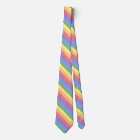 Faded regenboogvlag Diagonale streep LGBT Pride Stropdas (Voorkant)