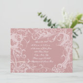 Faded Roos Grunge Bridal Shower-uitnodiging Kaart (Staand voorkant)