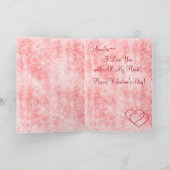 Faded Rose Feestdagen Kaart (Binnen)