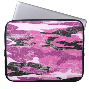 Faded roze Camo Laptop Sleeve