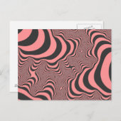Faded roze Zebrastripes Briefkaart (Voorkant / Achterkant)