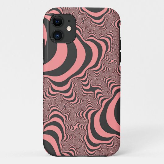 Faded roze Zebrastripes Case-Mate iPhone Case (Achterkant)