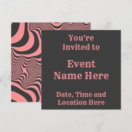 Faded roze Zebrastripes Kaart (Voorkant / Achterkant)