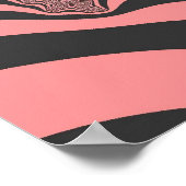 Faded roze Zebrastripes Poster (Hoek)