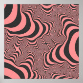 Faded roze Zebrastripes Poster (Voorkant)