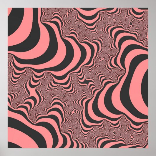 Faded roze Zebrastripes Poster (Voorkant)