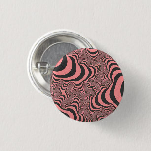 Faded roze Zebrastripes Ronde Button 3,2 Cm
