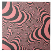 Faded roze Zebrastripes Tegeltje (Voorkant)