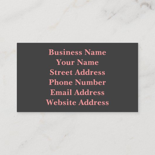 Faded roze Zebrastripes Visitekaartje (Achterkant)