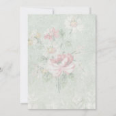Faded Rozen  ontwerp Klassieke bruiloft Kaart (Achterkant)