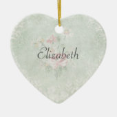 Faded Rozen Shabby  Design First Name Keramisch Ornament (Voorkant)